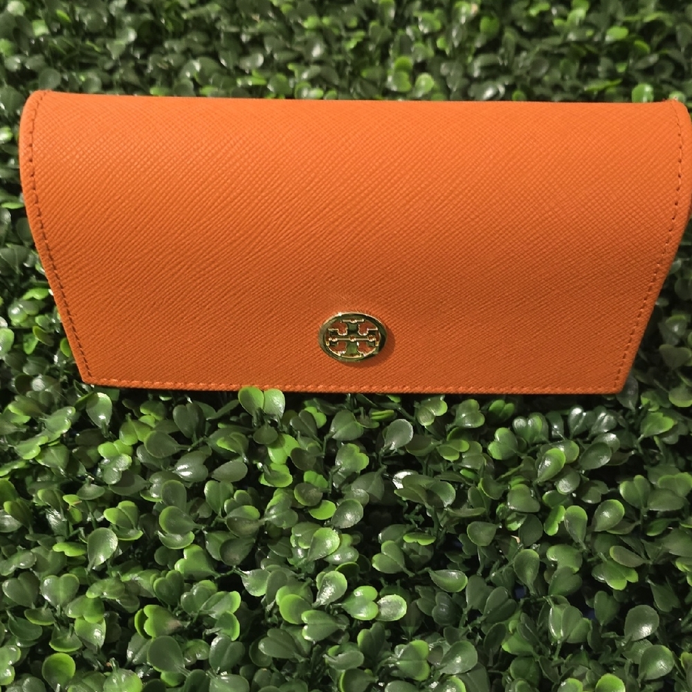 Tory Burch Vibrant Orange Glasses Case